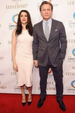 Carol Olivia Craig's son, Daniel Craig, and his wife, Rachel Weisz.